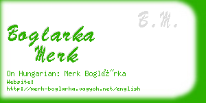 boglarka merk business card